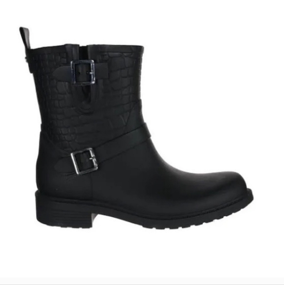 Sam Edelman Shoes - Sam Edelman keigan moto style rubber rain boots size 8.5